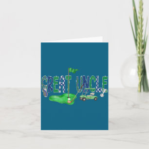 Golf Great Uncle Hole One Illustration Card