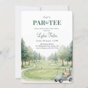 Golf Green Boy Baby Shower Par-Tee Invitation