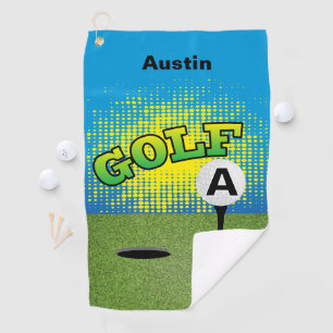Golf Green Design - Monogram Towel