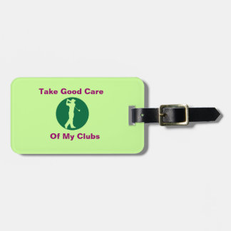 Golf  Green "Light Green" Personalized Bag Tag