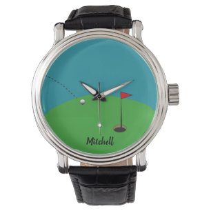 Golf Green Personalized Watch