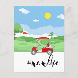 Golf greeting card with women golf mom