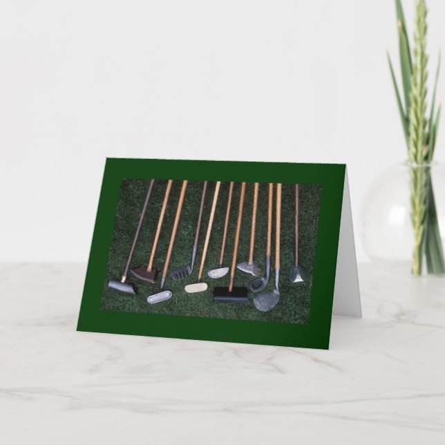 "GOLF GREETINGS ON YOUR CLASSIC BIRTHDAY" CARD (Front)