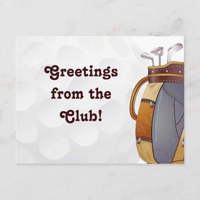 Golf Greetings Postcard (Front)