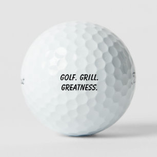 'Golf. Grill. Greatness' Father's Day, Birthday Golf Balls
