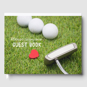 Golf Guest book golf ball for wedding party 