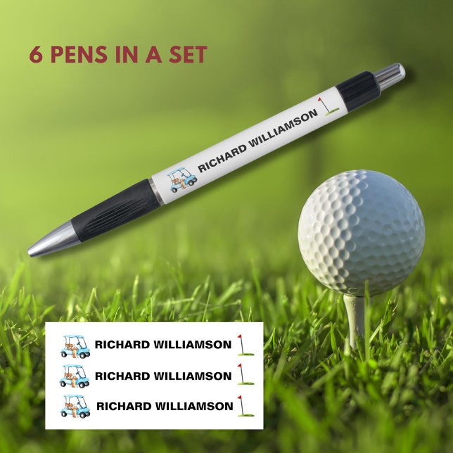 Golf Guy Cart Flag Personalized Name Pen (Creator Uploaded)