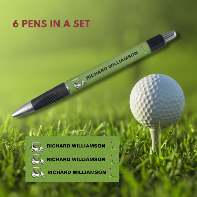 Golf Guy Cart Flag Personalized Name Pen (Creator Uploaded)