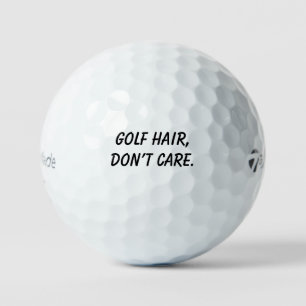 'Golf hair, don't care' Humour Women's Gift  Golf Balls
