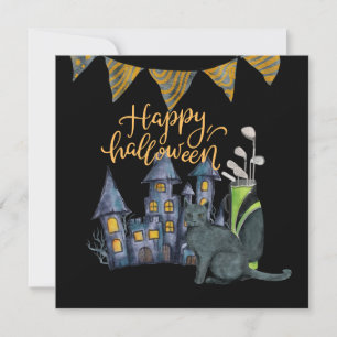 Golf Halloween Day for golfer Card