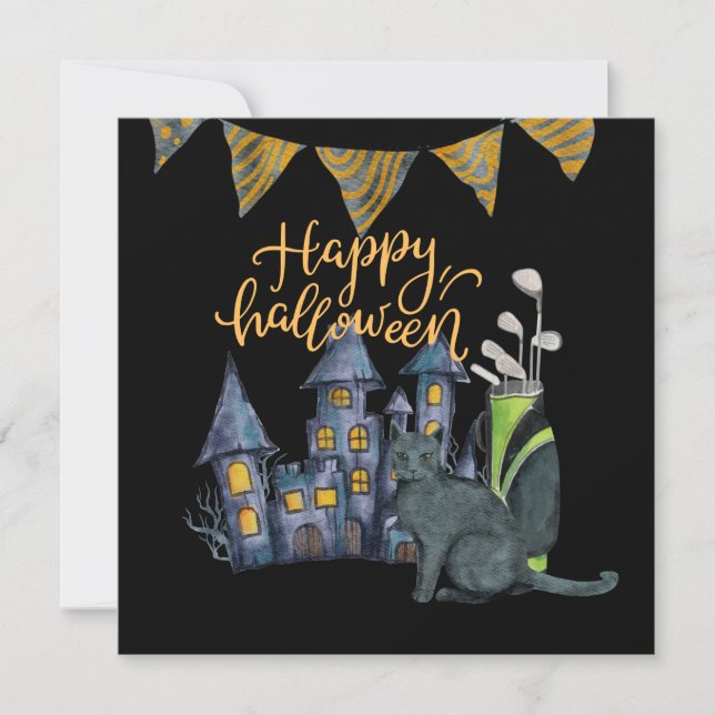 Golf Halloween Day pour la carte de golf (Devant)
