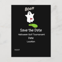Golf Halloween Day with Ghost save the date