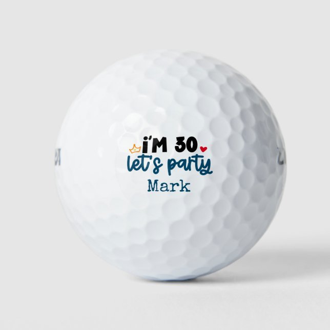 Golf Happy 30th Birthday for golfer  Balls (Front)