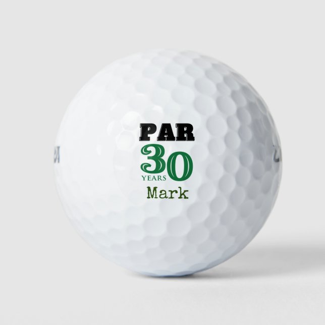 Golf Happy 30th Birthday for golfer  Par 30 years Balls (Front)