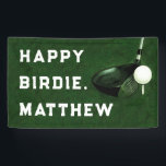 Golf Happy Birthday Banner<br><div class="desc">Personalized golf birthday banner for your favourite golfer. Edit text to add name or otherwise customize.</div>