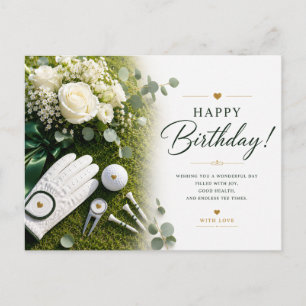 Golf Happy Birthday Best wishes to golfer Postcard