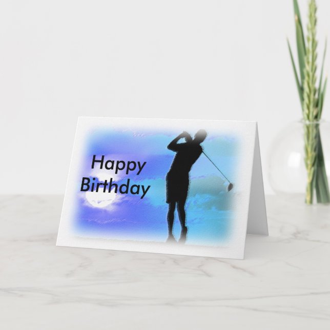 Golf, Happy Birthday Card (Front)