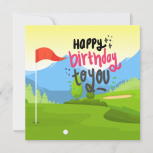 Golf Happy Birthday to you golfer  Card