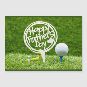 Golf Happy Father's Day with golf ball on green 