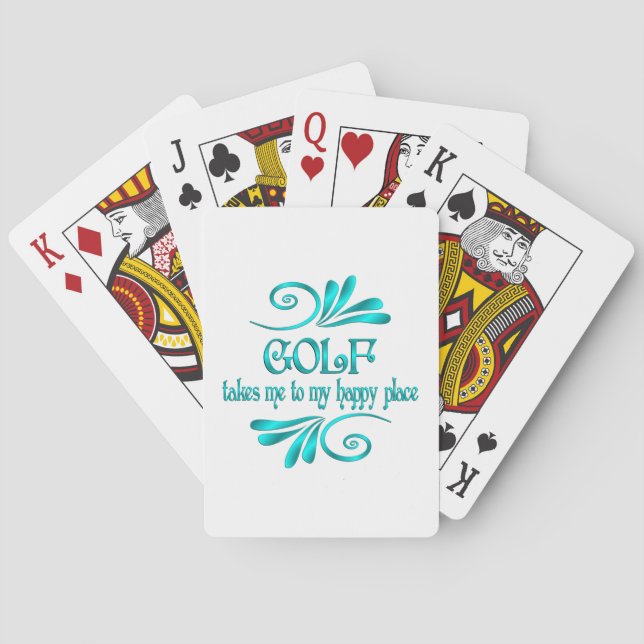 Golf Happy Place Playing Cards (Back)