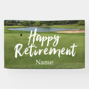 Golf happy retirement on golf course  banner