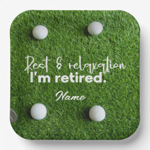 Golf Happy Retirement Queen has retired Paper Plat Plate