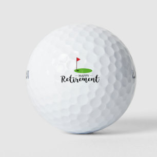 Golf Happy Retirement with golf flag Balls