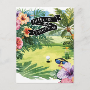 Golf Hawaii themed Flat Thank You Card