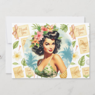 Golf Hawaii themed for Hawaiian Birthday Party Thank You Card