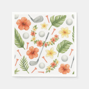 Golf Hawaii themed for Hawaiian Golfer Party Napkin