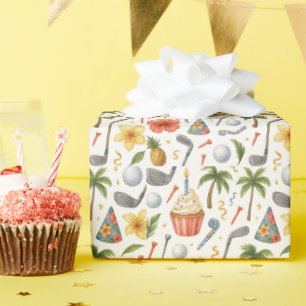 Golf Hawaii themed for Hawaiian Golfer Party Wrapping Paper