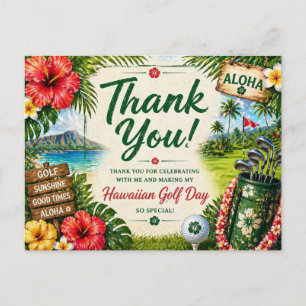 Golf Hawaii themed for Hawaiian Postcard