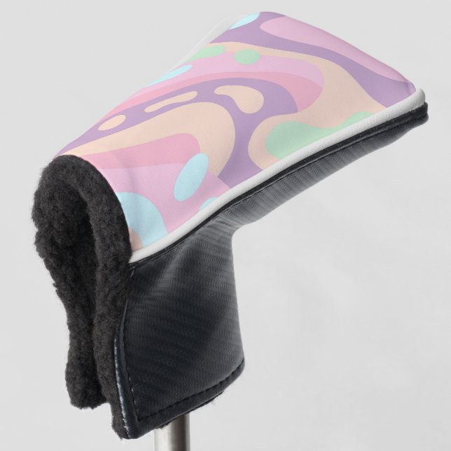 Golf Head Cover Happy Colourful Pastel (3/4 Front)