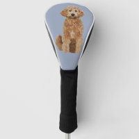 Golf Head Cover of golden doodle