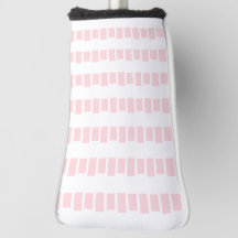 Golf Head Cover Pink & White Square