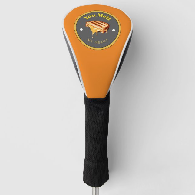Golf Head Cover- You Melt My Heart -Grilled Cheese Golf Head Cover (Front)