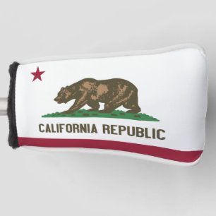 Golf Head Putter Cover with California Flag