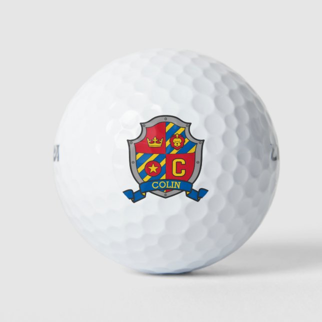 Golf Heraldry graphique C monogramme Colin balles de go (Devant)