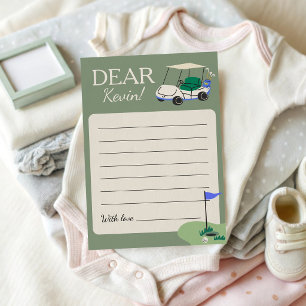 Golf Hole in ONE 1st Birthday Time Capsule Card