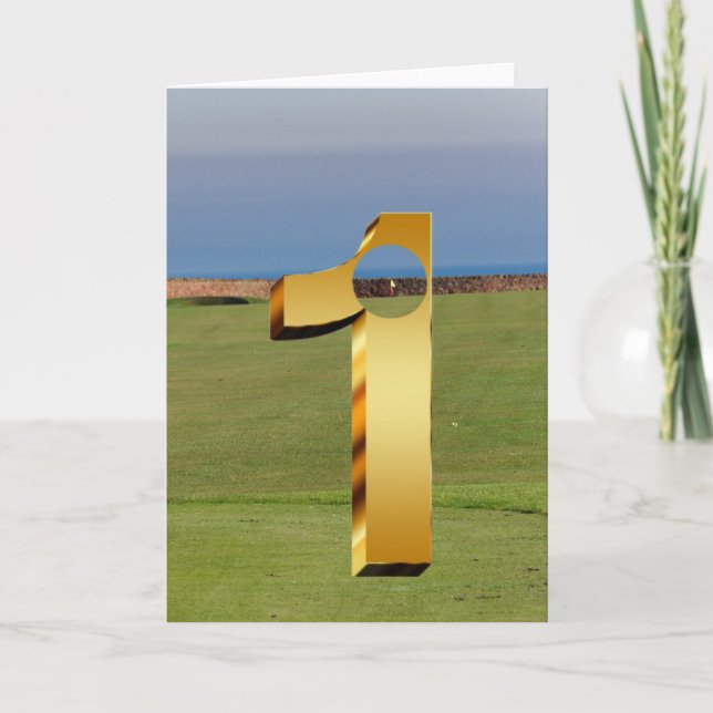 Golf. Hole in one. Card (Front)