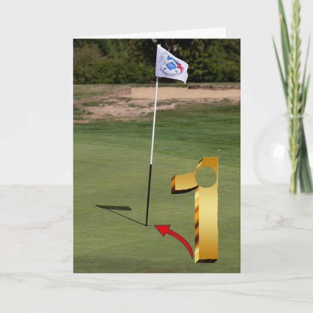 Golf. Hole in one. Card (Front)