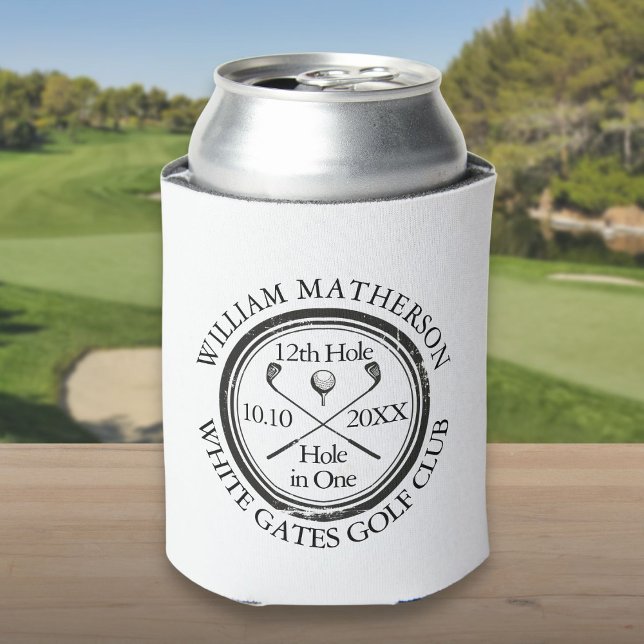 Golf Hole in One Classic Personalized Can Cooler (Golf Hole in One Classic Personalized Can Cooler)