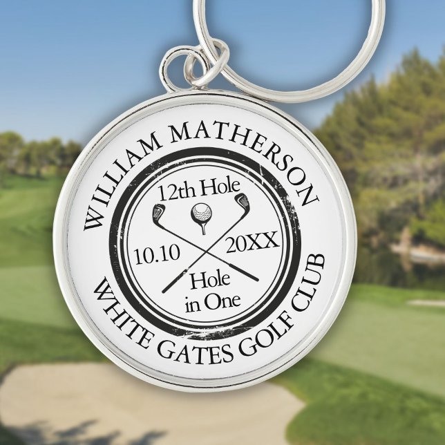 Golf Hole in One Classic Personalized Keychain (Golf Hole in One Classic Personalized Keychain)