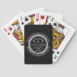 Golf Hole in One Classic Personalized Playing Cards