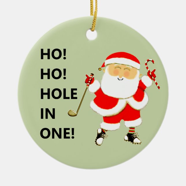 Golf Hole-in-one Collectable Ceramic Ornament (Front)