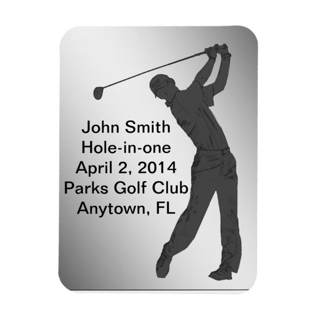 Golf Hole-in-one Commemoration Customizable Magnet (Vertical)