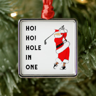golf hole-in-one metal ornament