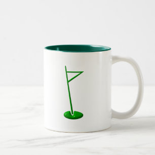 Golf Hole Marker Two-Tone Coffee Mug