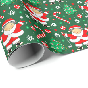 Golf Holiday Gift Wrapping Paper