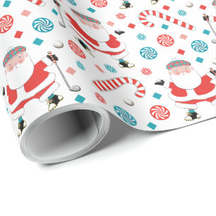 Golf Holiday Gift Wrapping Paper